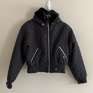 Obermeyer Vintage Ski Jacket Sz 10 Black Preowned